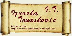 Izvorka Tanasković vizit kartica
